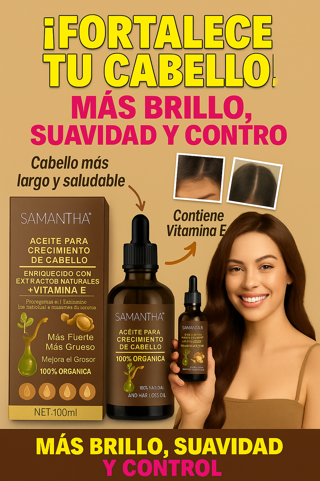 SERUM CAPILAR SAMANTHA- Deten la caída del cabello