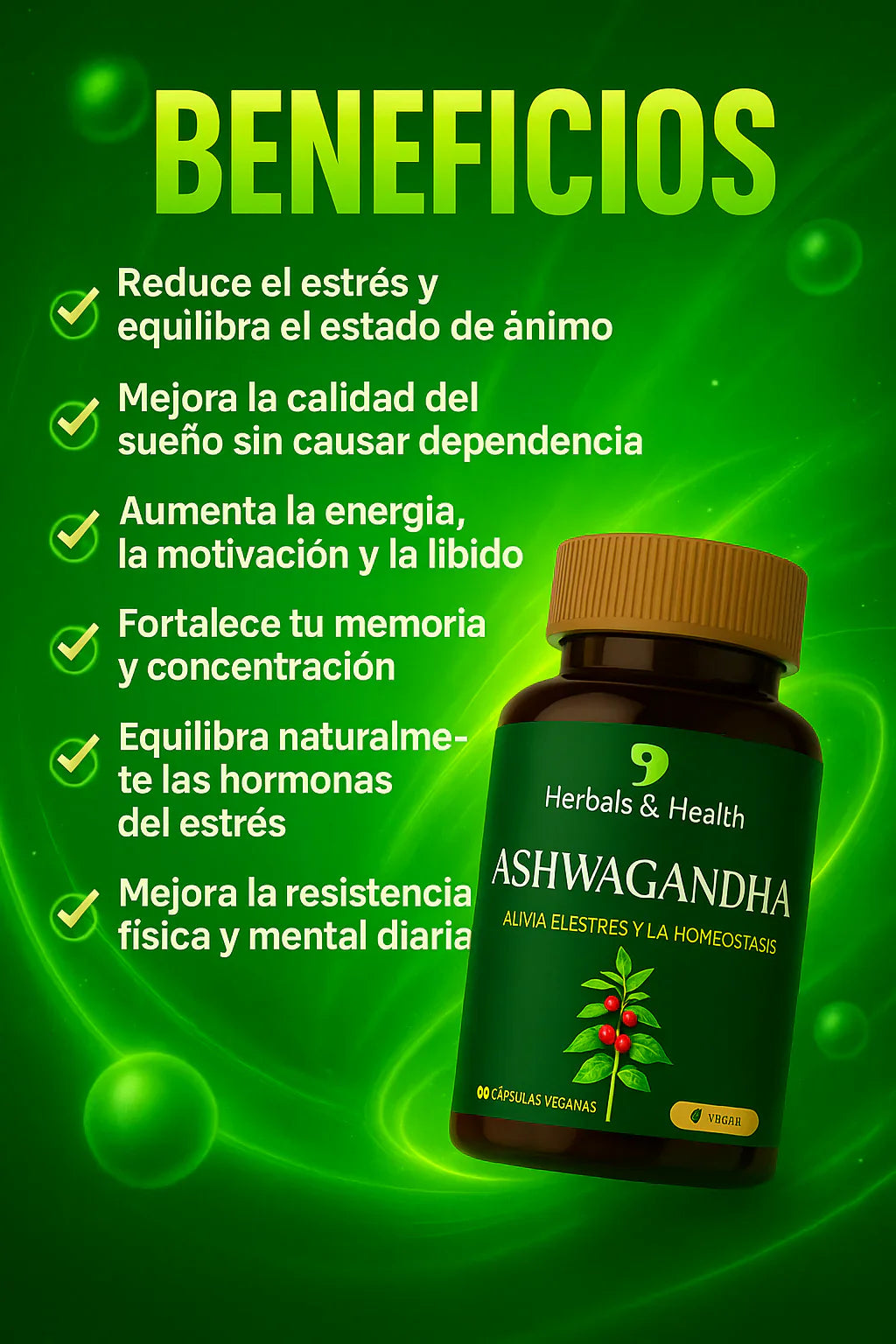 Ashwagandha - Reduce tus niveles de estrés y cortisol