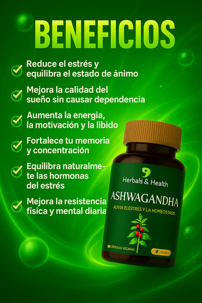 Ashwagandha - Reduce tus niveles de estrés y cortisol