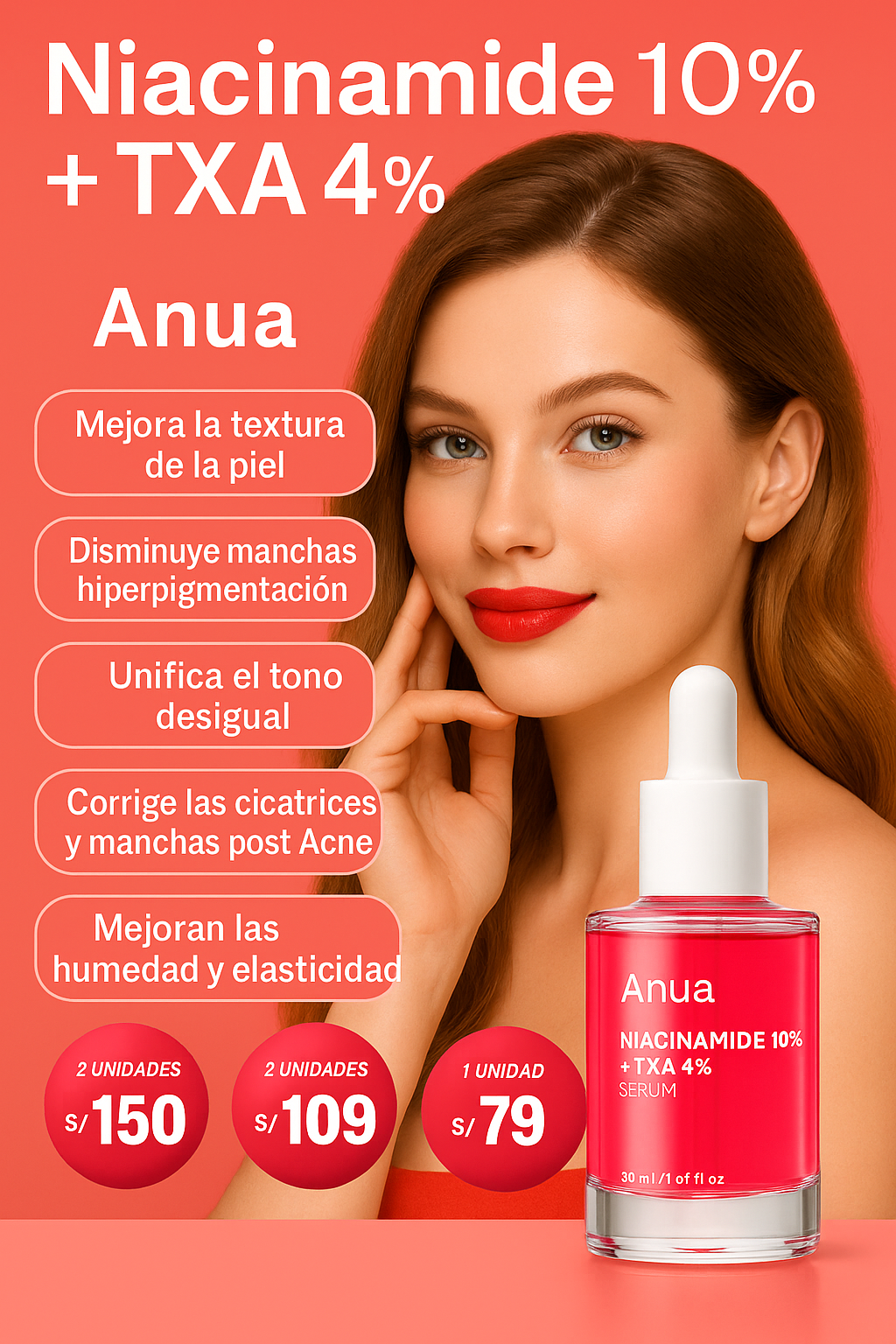 Anua - Niacinamida 10% TXA 4% Suero corrector de manchas oscuras